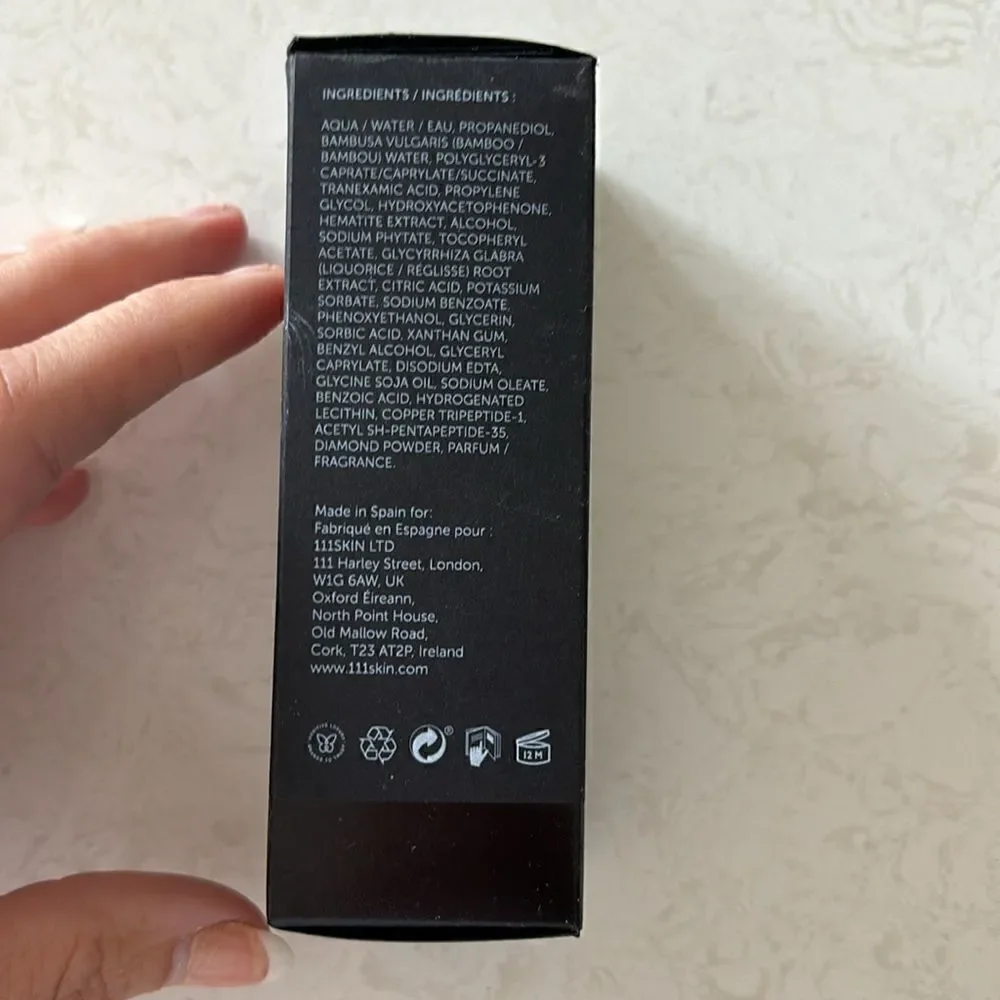 111 Skin - celestial black diamond brightening essence - New without box